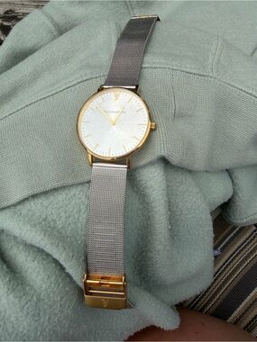 Paul Valentine Two-Tone Mesh Strap Watch